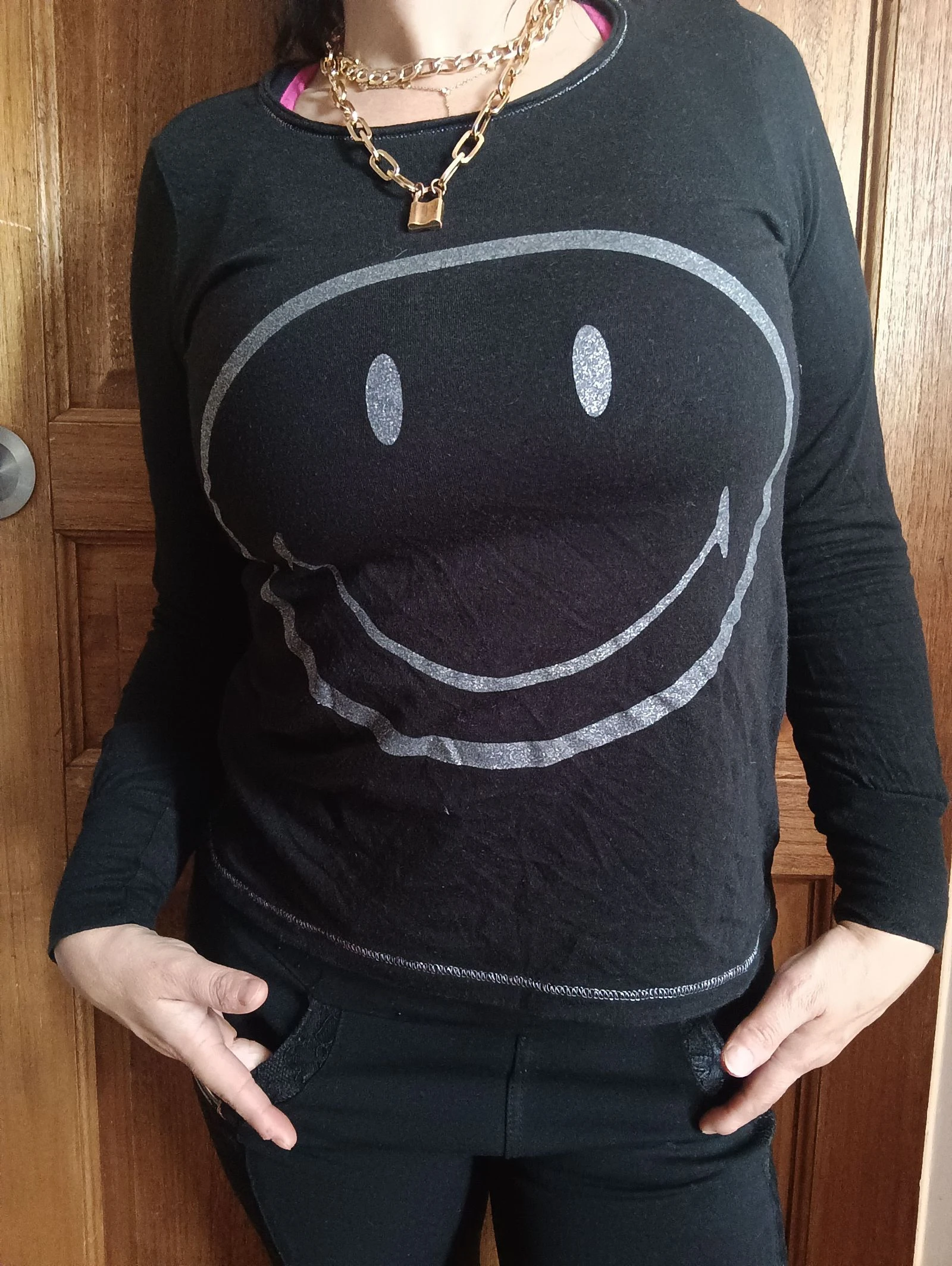 T-shirt manches longues Smiley pour Etam XS